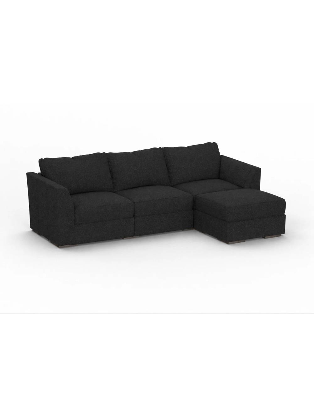 Lovesac Sactional Covers Set Only – Onyx Bouclé – 4 Seats + 5 Angled Sides